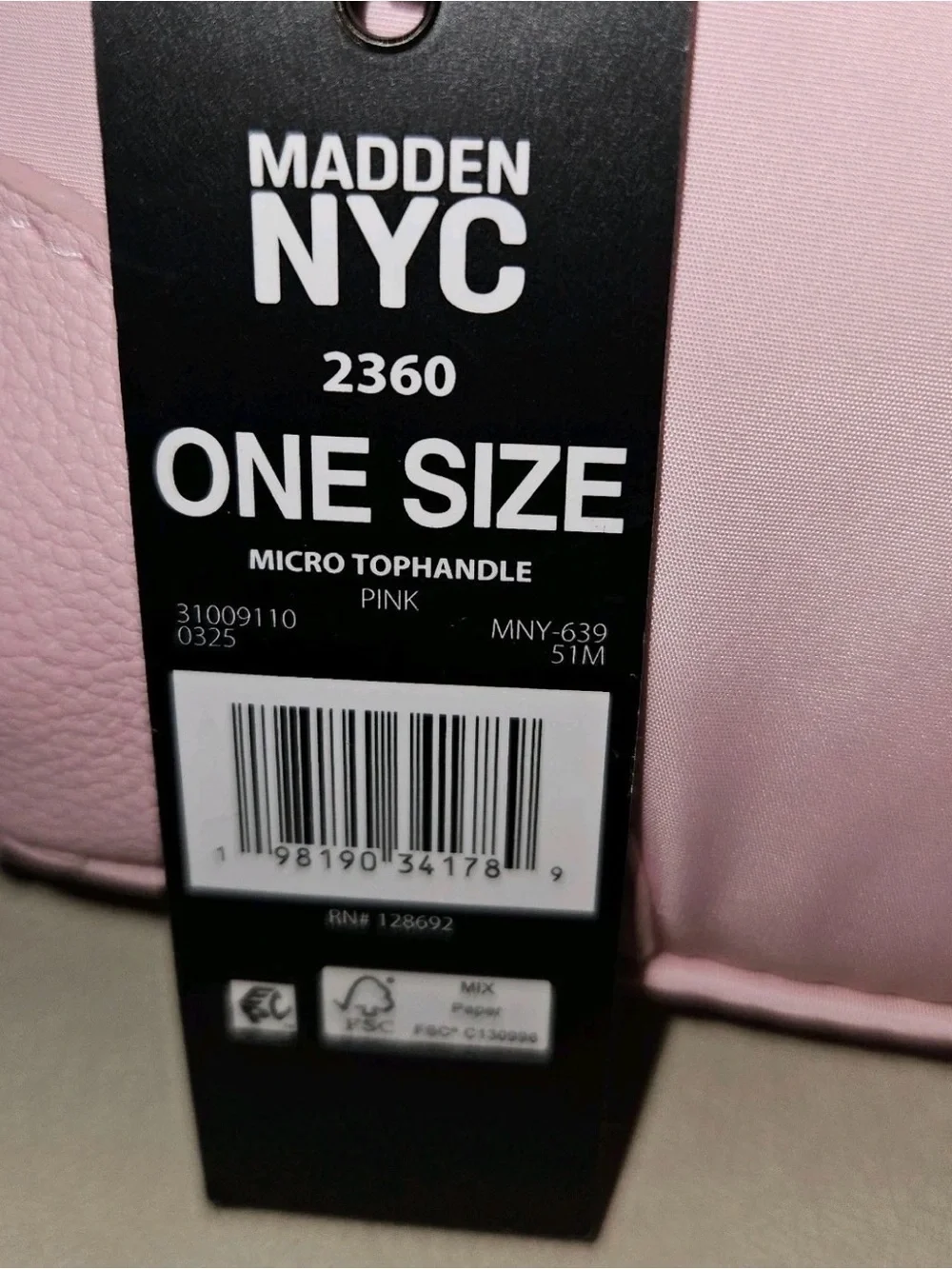 Madden NYC Pink Micro Crossbody Bag with Pouch & Strap